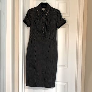 Karen Miller Hourglass Pinstripe Shirtwaist Dress